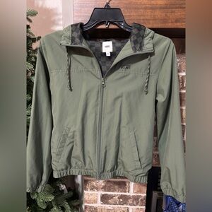 VANS Sage Green Checkerboard Zip Up Hoodie Jacket Size XS Unisex